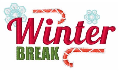 Winter Break Machine Embroidery Design