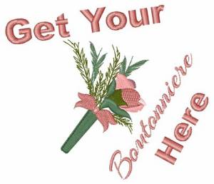 Picture of Get Your Boutonniere Machine Embroidery Design