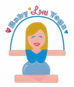 Picture of Baby Loves Yoga Machine Embroidery Design