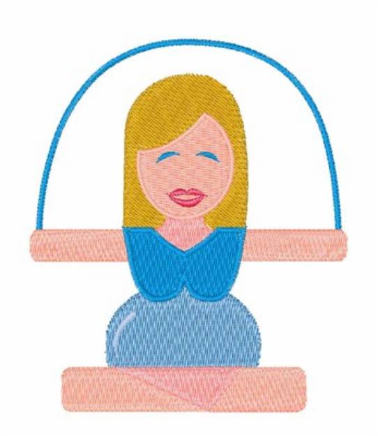 Picture of Yoga Lady Machine Embroidery Design