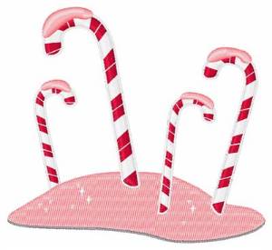 Picture of Candy Canes Machine Embroidery Design