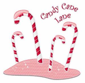 Picture of Candy Cane Lane Machine Embroidery Design