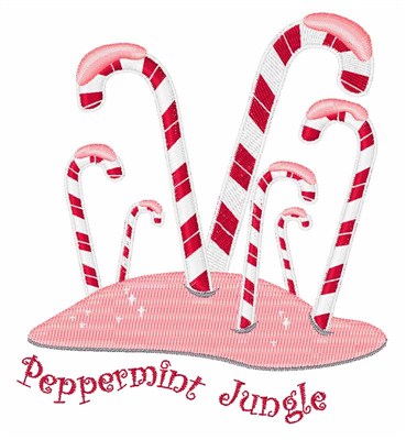 Peppermint Jungle Machine Embroidery Design