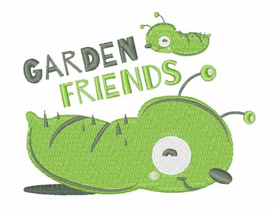 Garden Friends Machine Embroidery Design