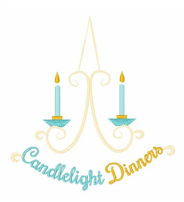 Candlelight Dinners Machine Embroidery Design