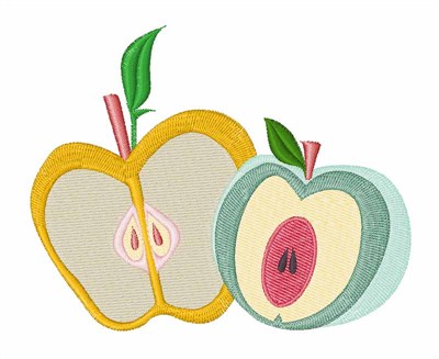 Sliced Apples Machine Embroidery Design