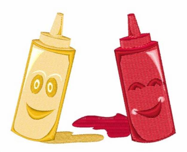 Picture of Ketchup & Mustard Machine Embroidery Design