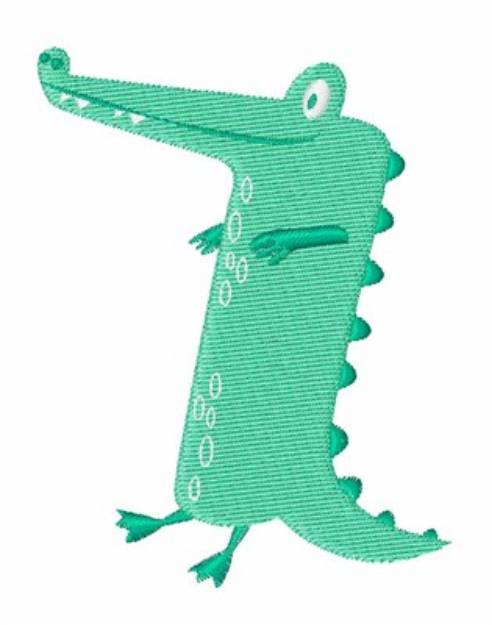 Picture of Funny Crocodile Machine Embroidery Design