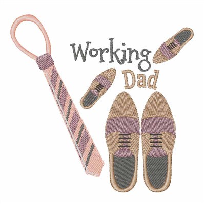 Working Dad Machine Embroidery Design