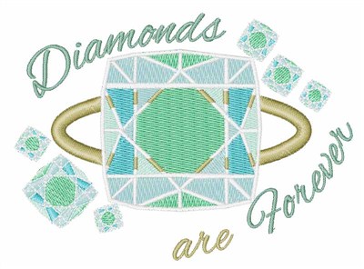 Diamonds Are Forever Machine Embroidery Design