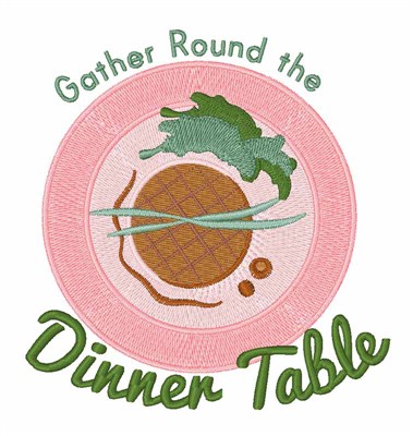 Dinner Table Machine Embroidery Design