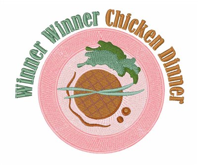 Chicken Dinner Machine Embroidery Design
