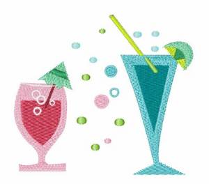 Picture of Cocktails Machine Embroidery Design