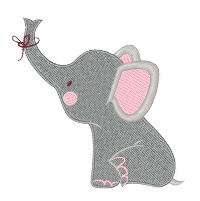 Little Elephant Machine Embroidery Design