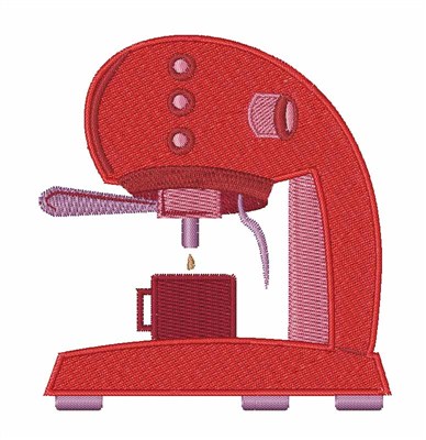Espresso Machine Machine Embroidery Design