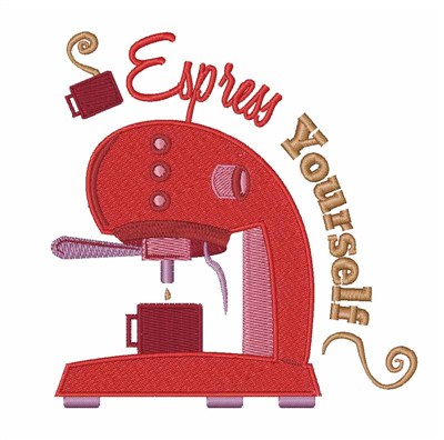 Espress Yourself Machine Embroidery Design