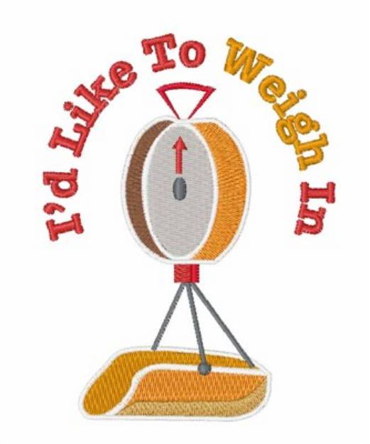 Picture of Weigh In Machine Embroidery Design