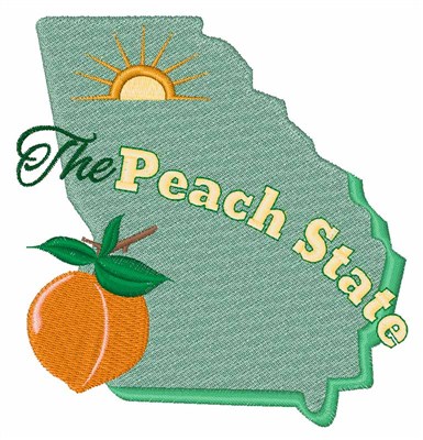 Peach State Machine Embroidery Design