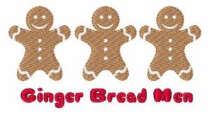 Picture of Ginger Bread Men Machine Embroidery Design