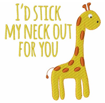 Stick My Neck Out Machine Embroidery Design