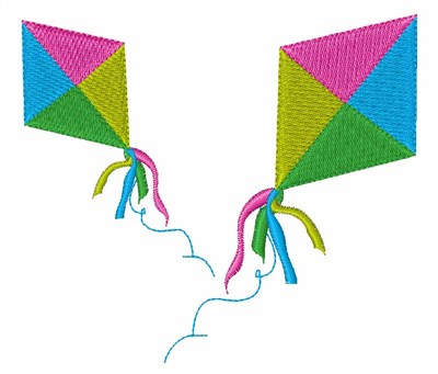 Colorful Kites Machine Embroidery Design
