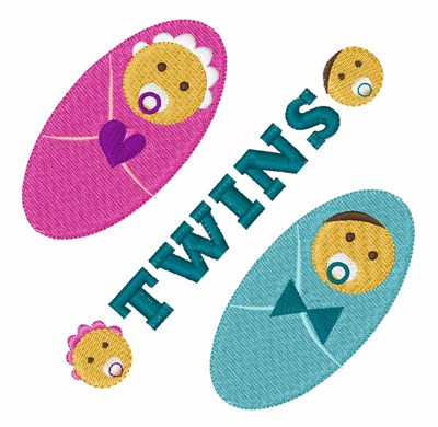 Twins Machine Embroidery Design