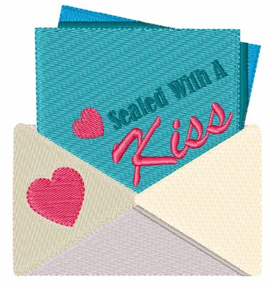 Sealed With Kiss Machine Embroidery Design