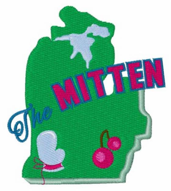 Picture of The Mitten Machine Embroidery Design