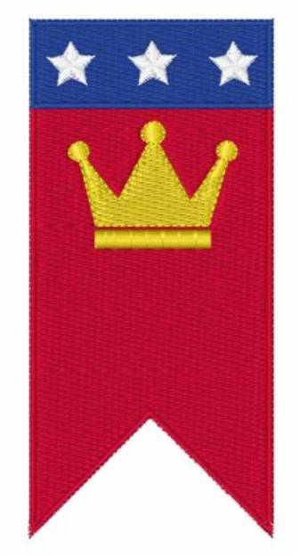Picture of Crown Banner Machine Embroidery Design