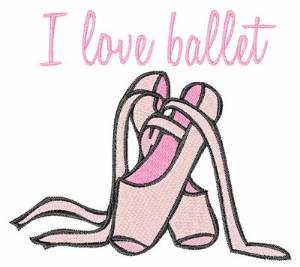 Picture of I Love Ballet Machine Embroidery Design