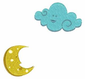 Picture of Moon & Cloud Machine Embroidery Design