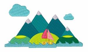 Picture of Mountain Scene Machine Embroidery Design