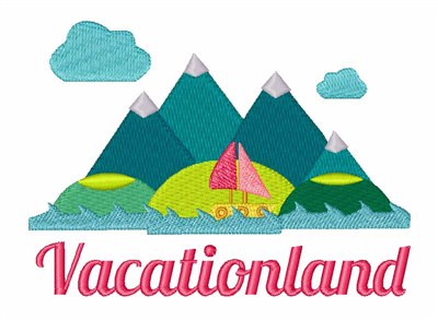Vacation Land Machine Embroidery Design
