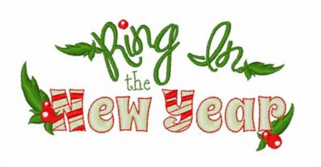 Picture of Ring In New Year Machine Embroidery Design