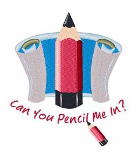 Picture of Pencil Me In Machine Embroidery Design