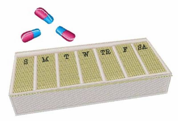 Picture of Pill Box Machine Embroidery Design