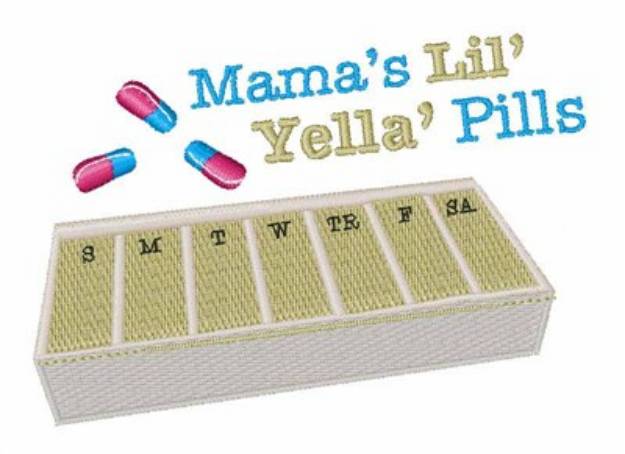 Picture of Mamas Pills Machine Embroidery Design