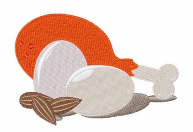 Picture of Chicken Eggs Almonds Machine Embroidery Design