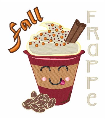 Fall Frappe Machine Embroidery Design