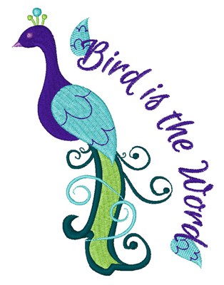 Peacock Is The Word Machine Embroidery Design