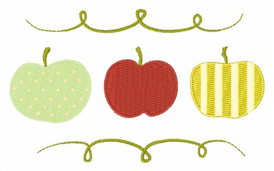 A Is For Apple Machine Embroidery Design