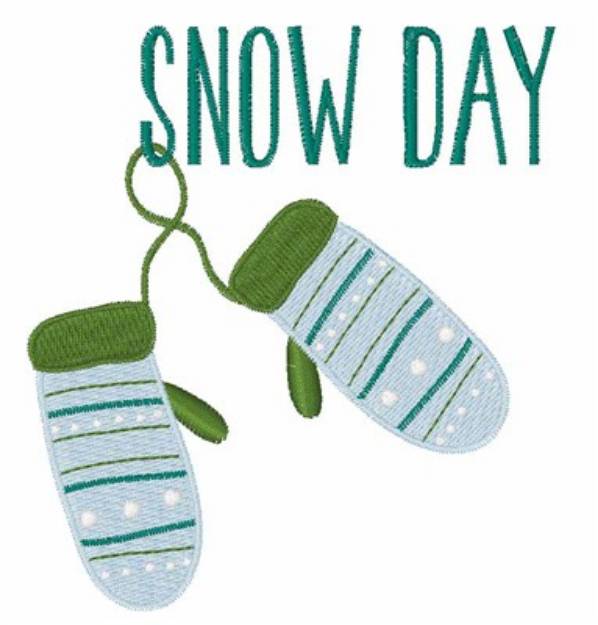 Picture of Snow Day Mittens Machine Embroidery Design