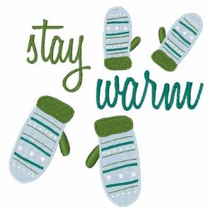 Picture of Stay Warm Mittens Machine Embroidery Design