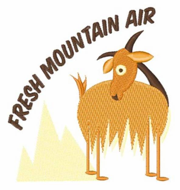 Picture of Fresh Mountain Air Goat Machine Embroidery Design