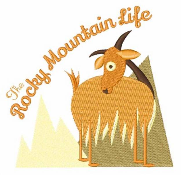 Picture of Rocky Mountain Life Goat Machine Embroidery Design