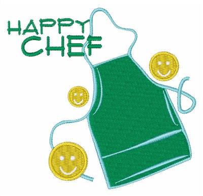 Happy Chef Machine Embroidery Design