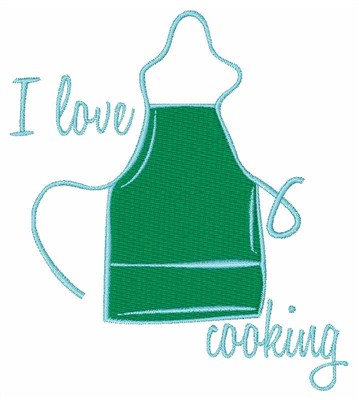 I Love Cooking Machine Embroidery Design