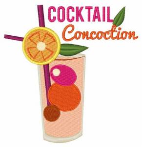 Picture of Cocktail Concoction Machine Embroidery Design
