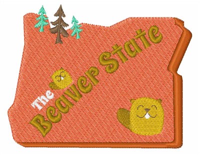 The Beaver State Machine Embroidery Design
