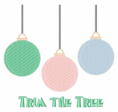 Trim The Tree Machine Embroidery Design
